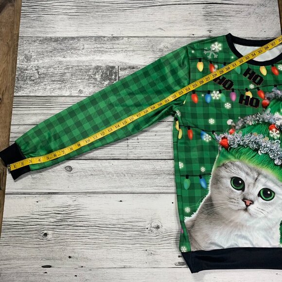 Ugly Christmas Sweater Cat Shirt - Picture 7 of 7